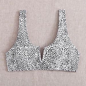 SHEIN Swimsuit Bikini Top Red Size M Dalmatian Print